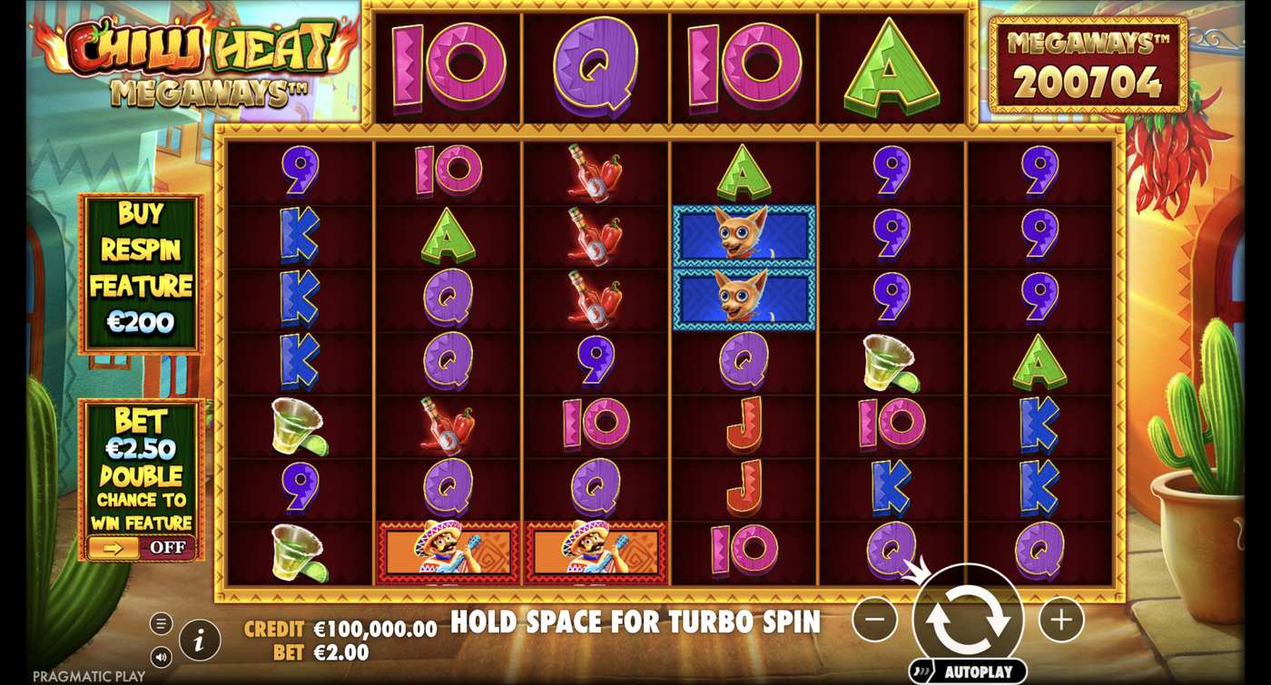 Chilli Heat Megaways: image of main menu