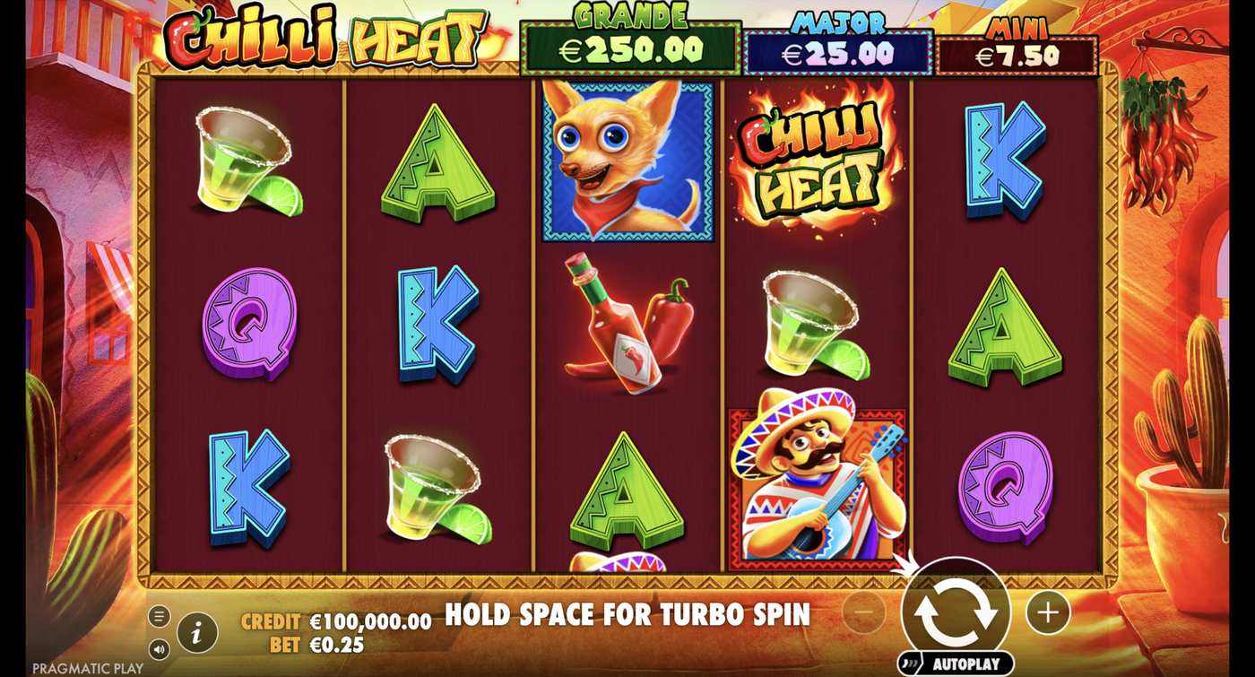 Chilli Heat: image of main menu