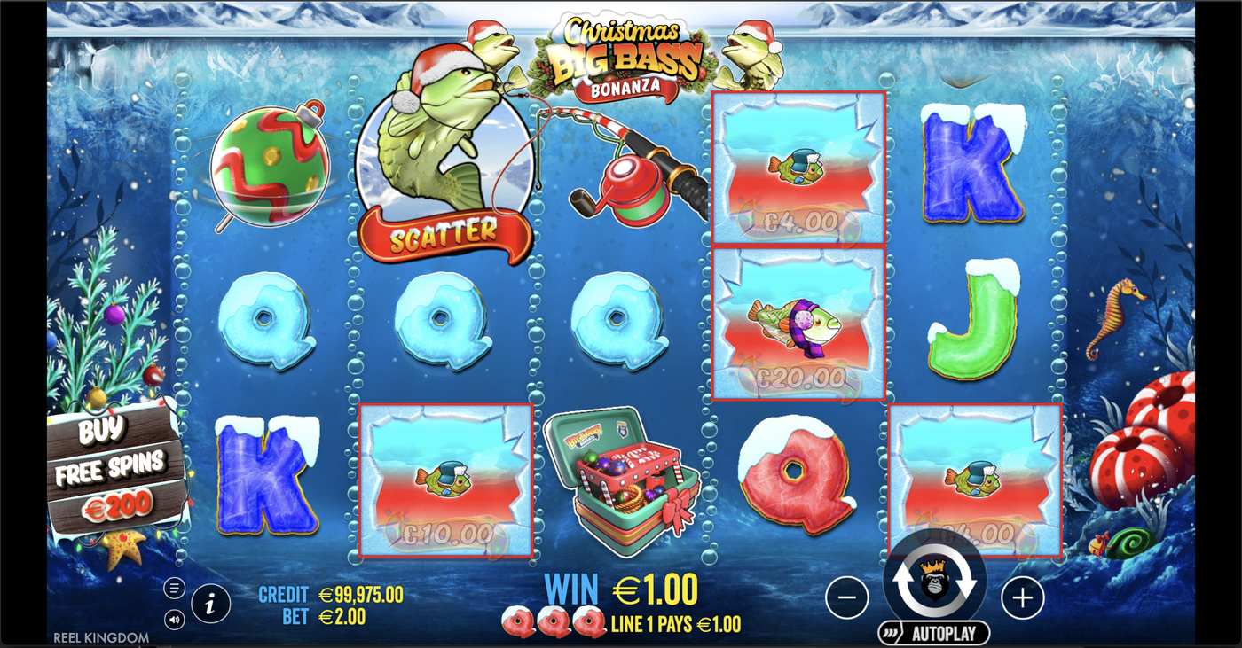 Christmas Big Bass Bonanza: image of winning