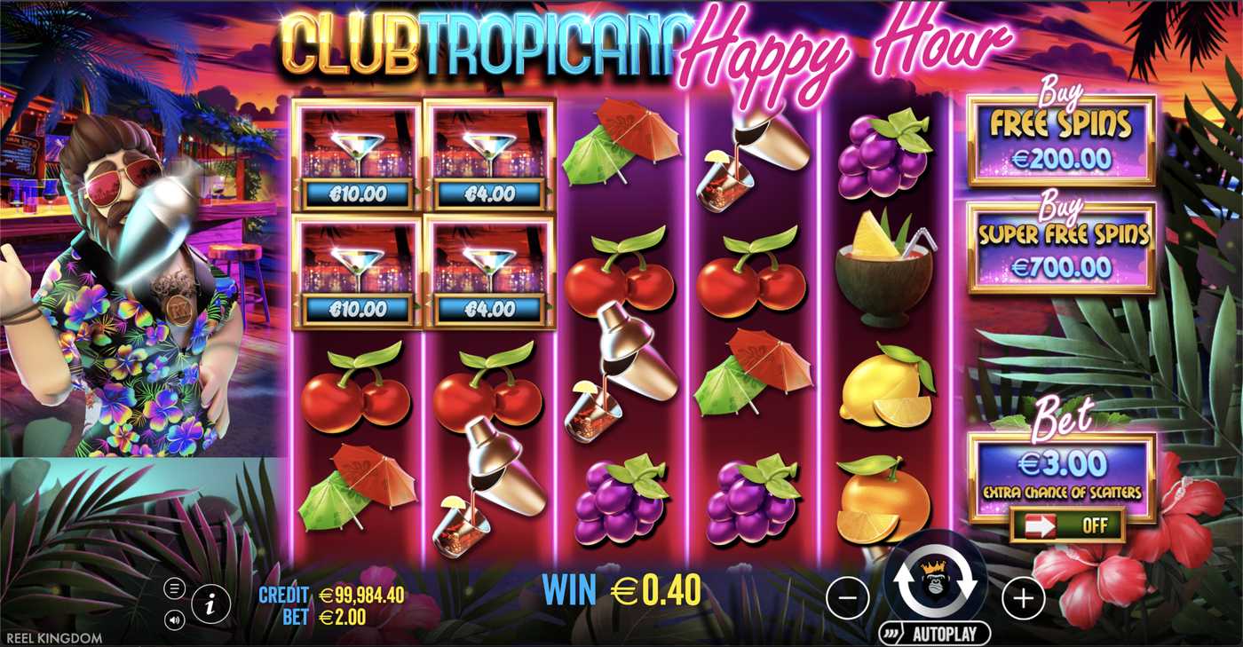 Club Tropicana - Happy Hour: image of winning