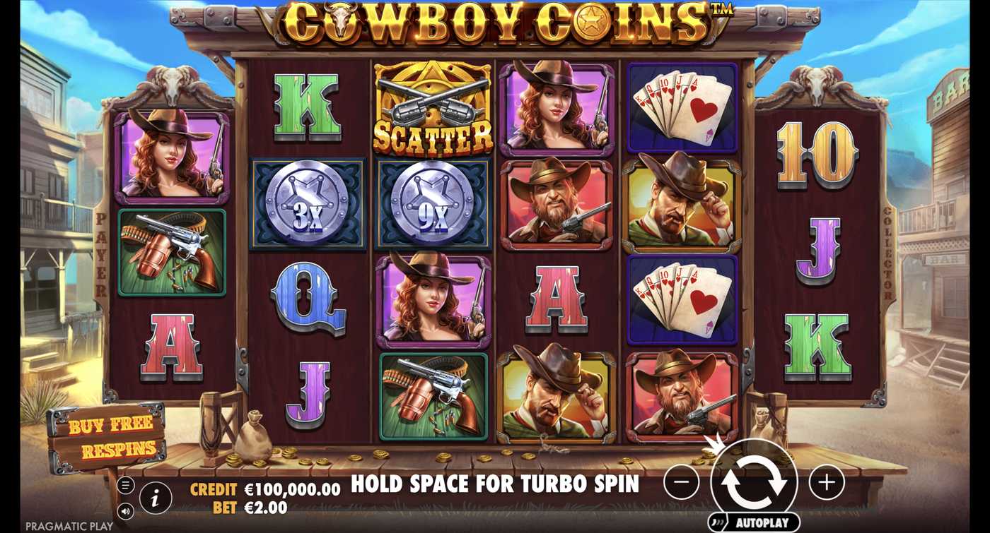 Cowboy Coins: image of main menu