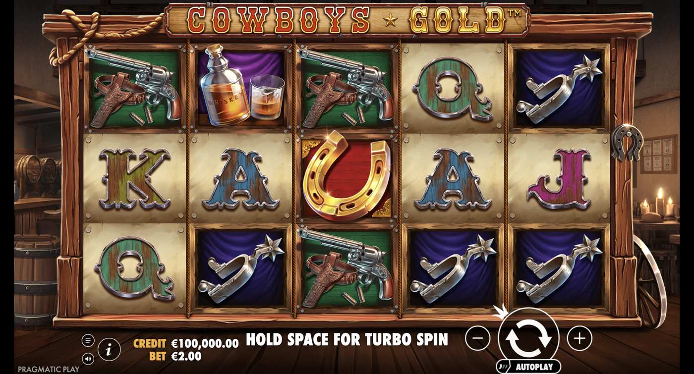 Cowboys Gold: image of main menu