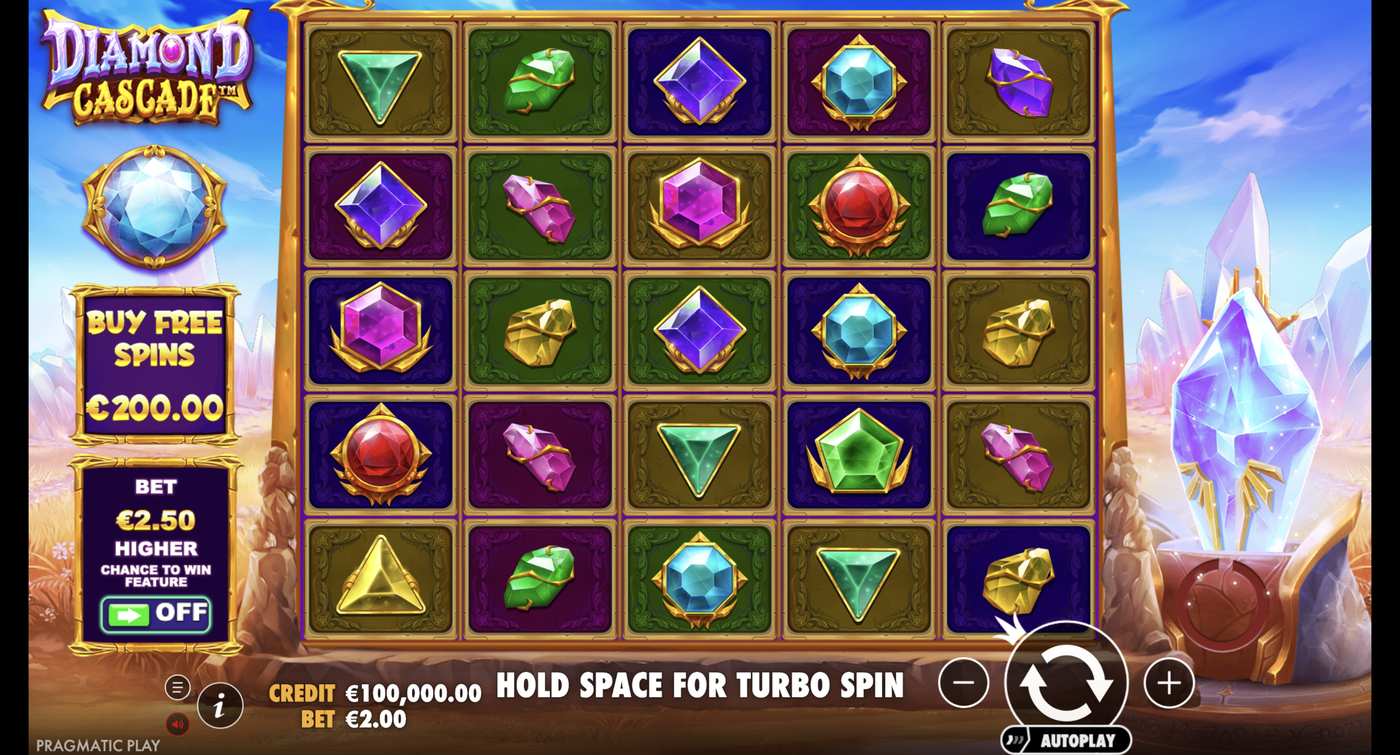 Diamond Cascade: image of main menu