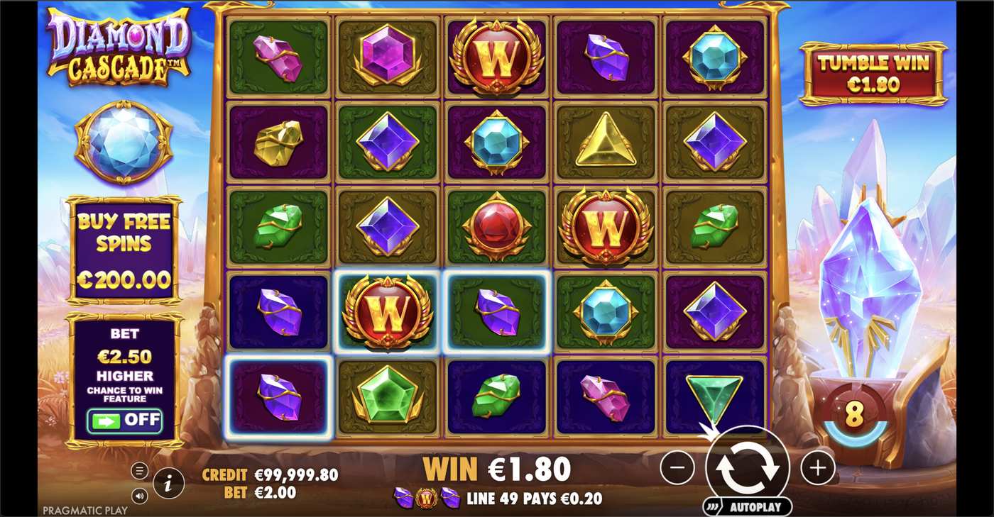 Diamond Cascade: image of winning