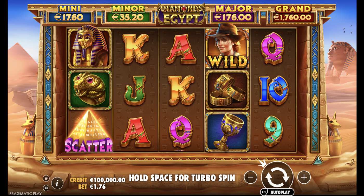 Diamonds Of Egypt: image of main menu