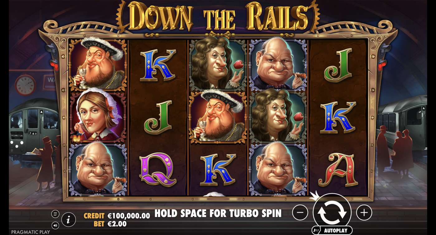Down the Rails: image of main menu