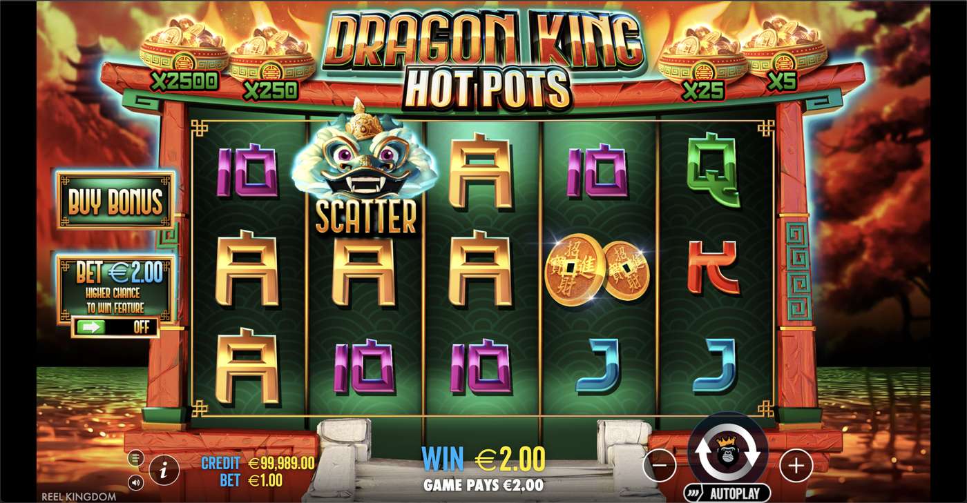 Dragon King Hot Pots: image of winning