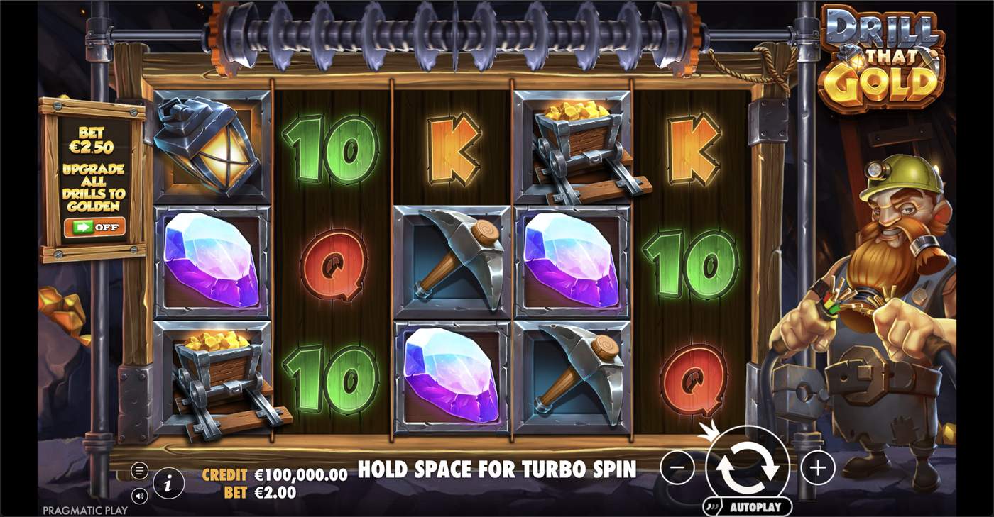 Drill that Gold: image of main menu