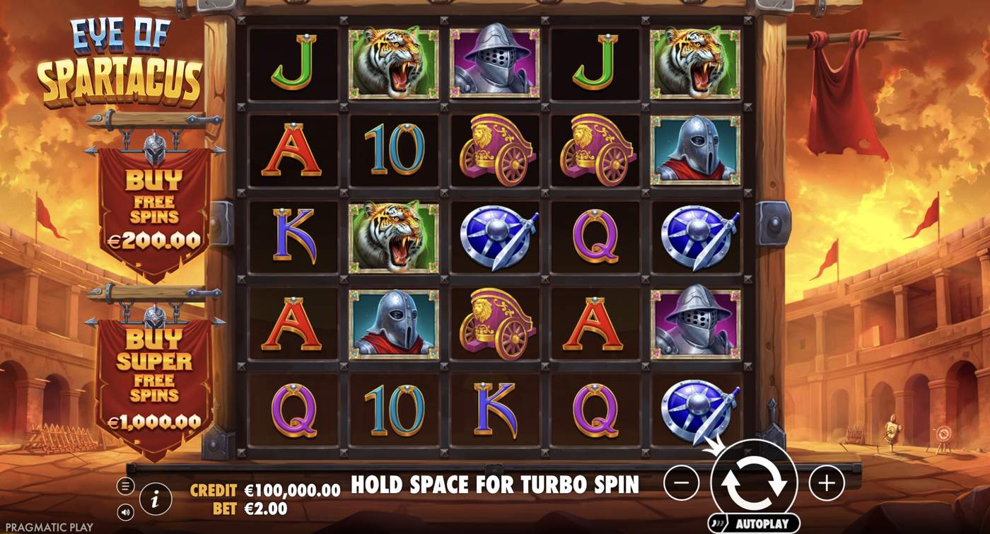 Eye of Spartacus: image of main menu