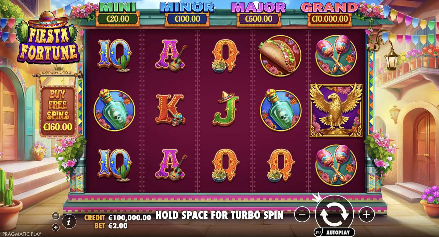 Fiesta Fortune: image of main menu