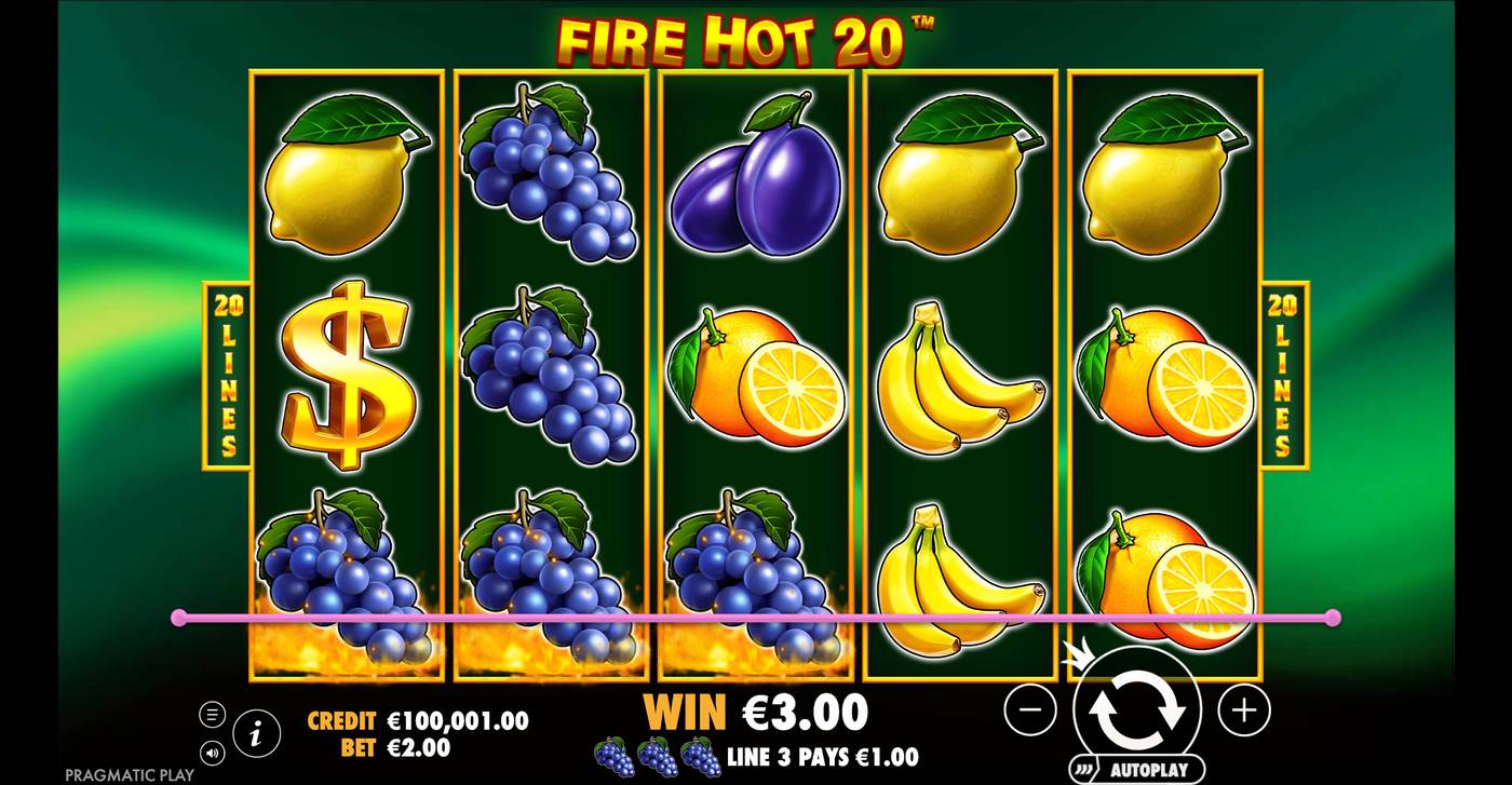 Fire Hot 20: image of winning