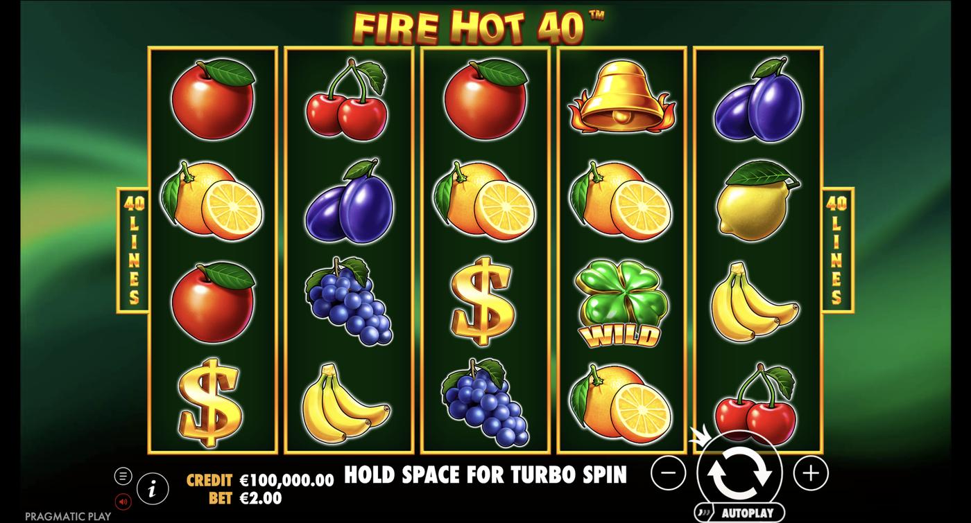 Fire Hot 40: image of main menu