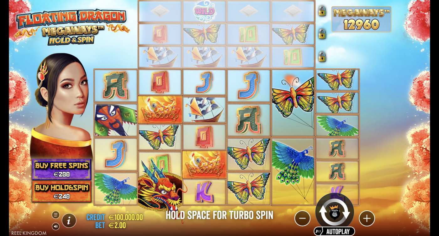 Floating Dragon Megaways: image of main menu