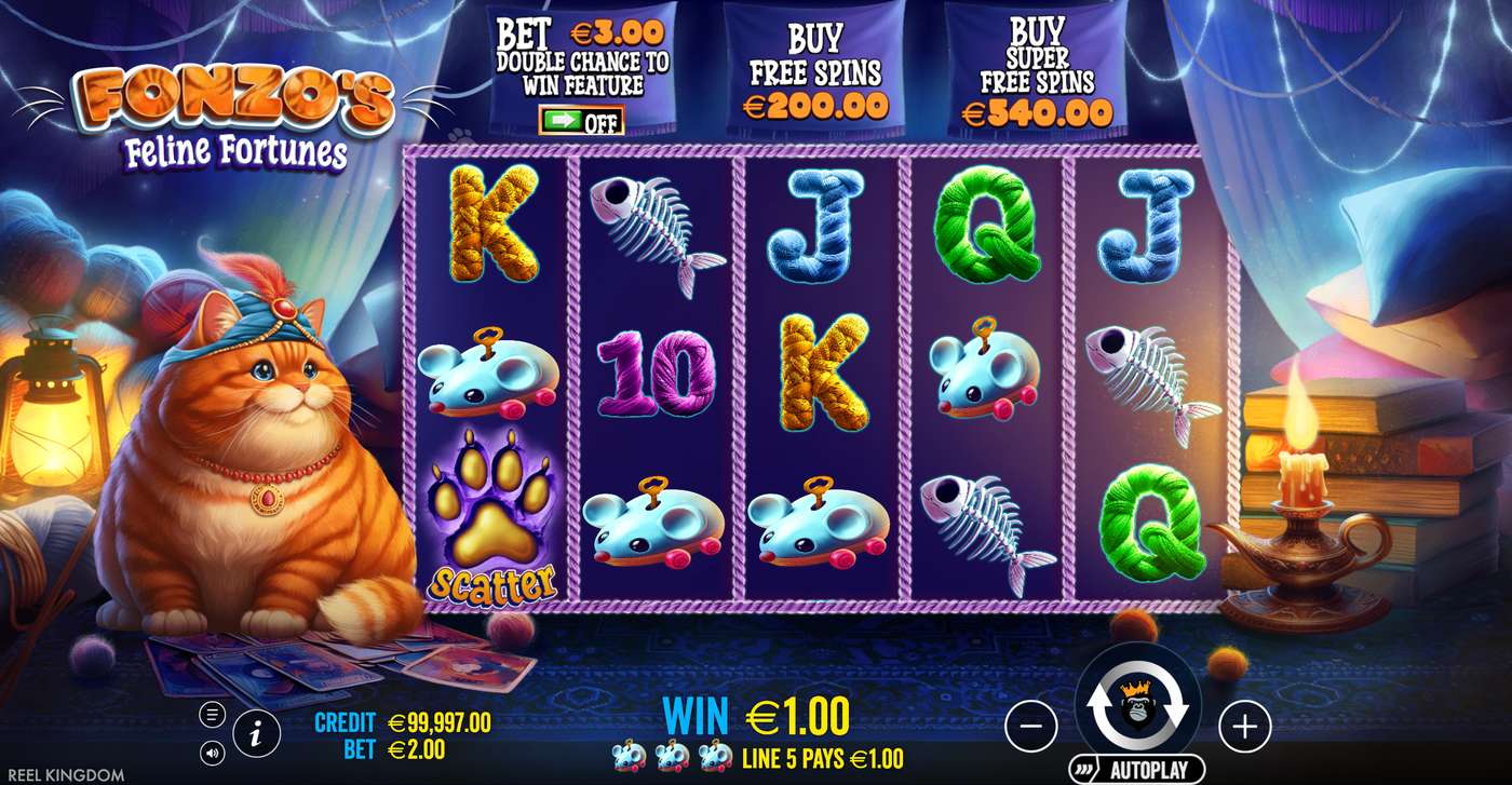 Fonzo's Feline Fortunes: image of winning