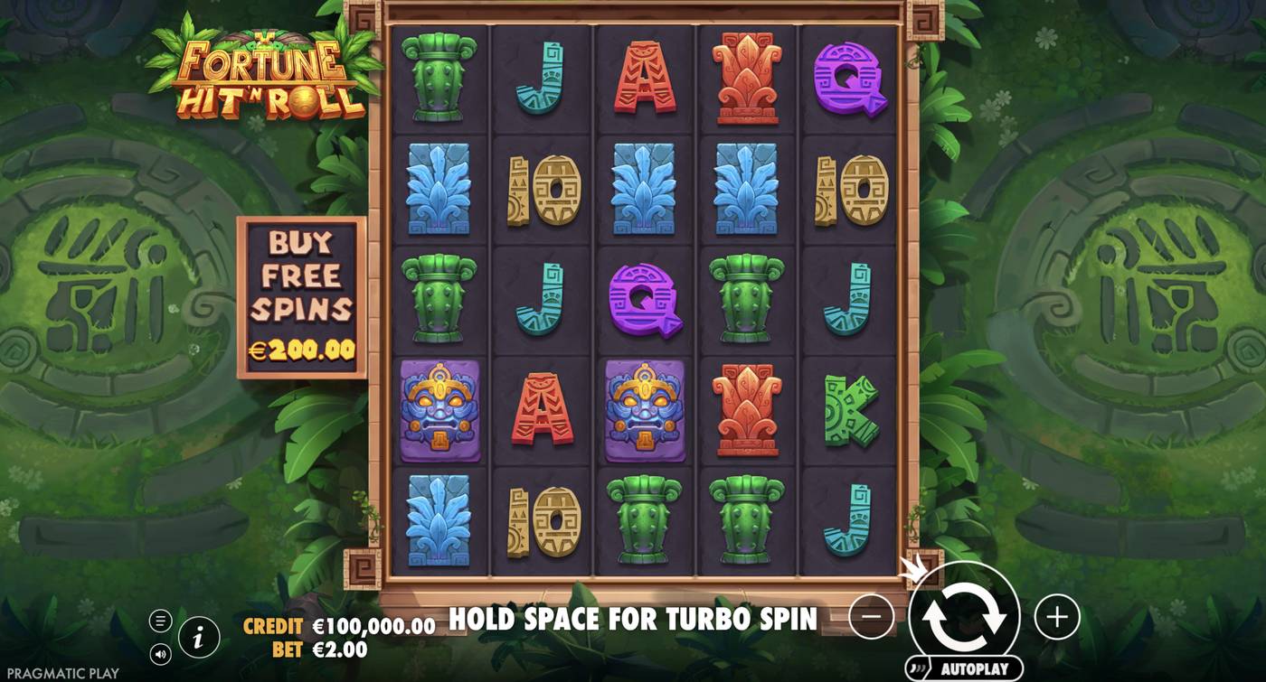 Fortune Hit'n Roll: image of main menu