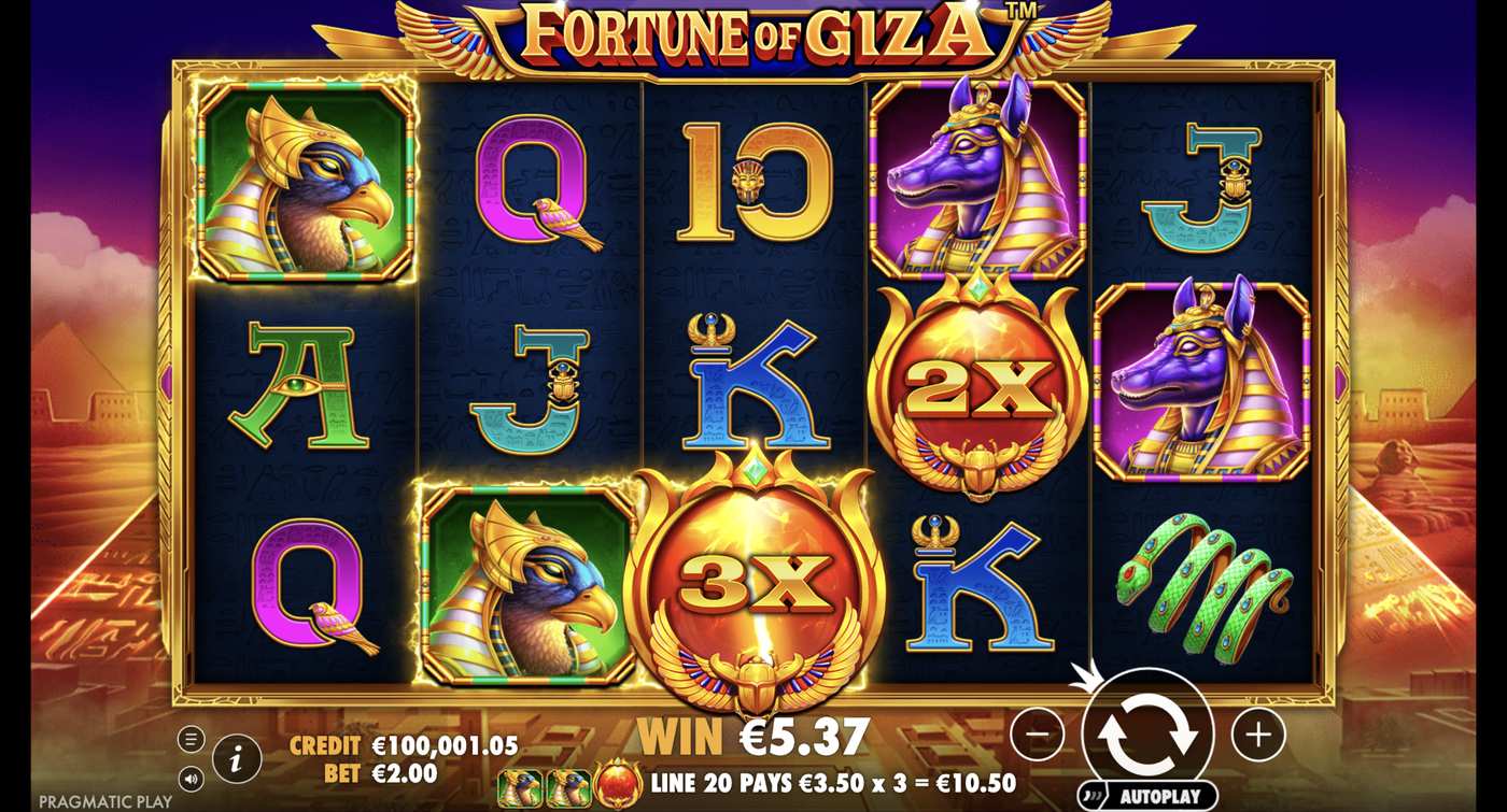 Fortune of Giza: image of winning
