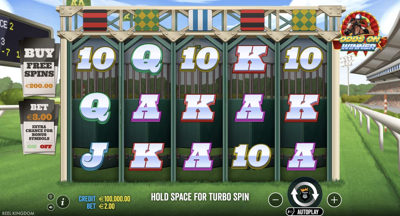 Front Runner Odds On: image of main menu