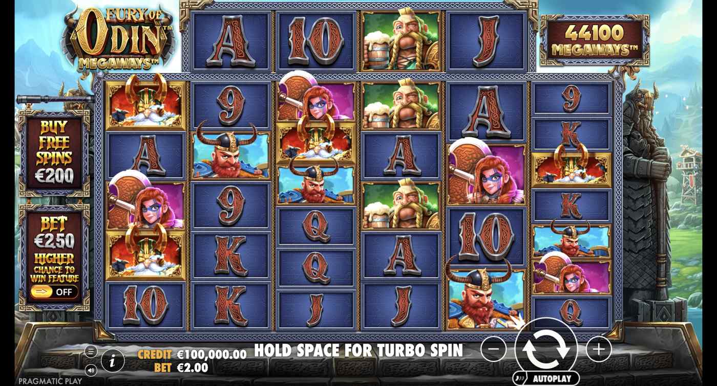 Fury of Odin Megaways: image of main menu