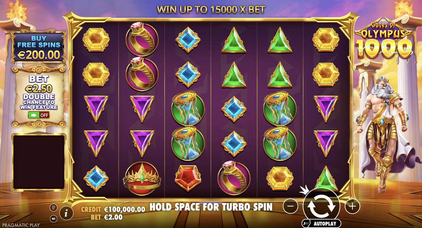 Gates of Olympus 1000: image of main menu