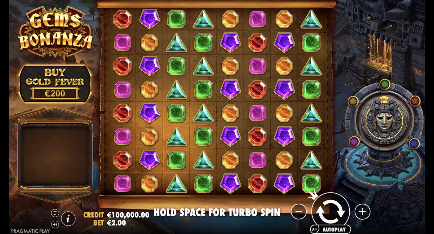 Gems Bonanza: image of main menu