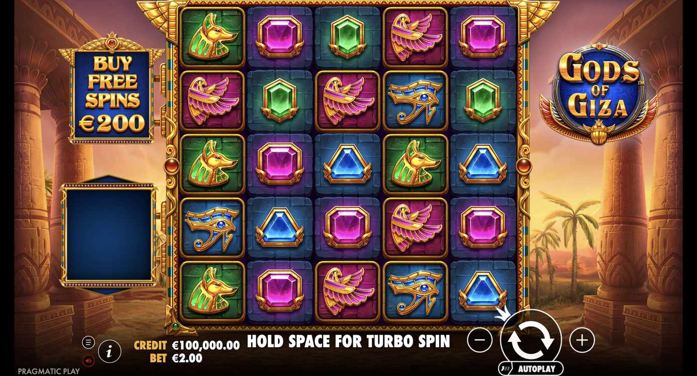 Gods of Giza: image of main menu