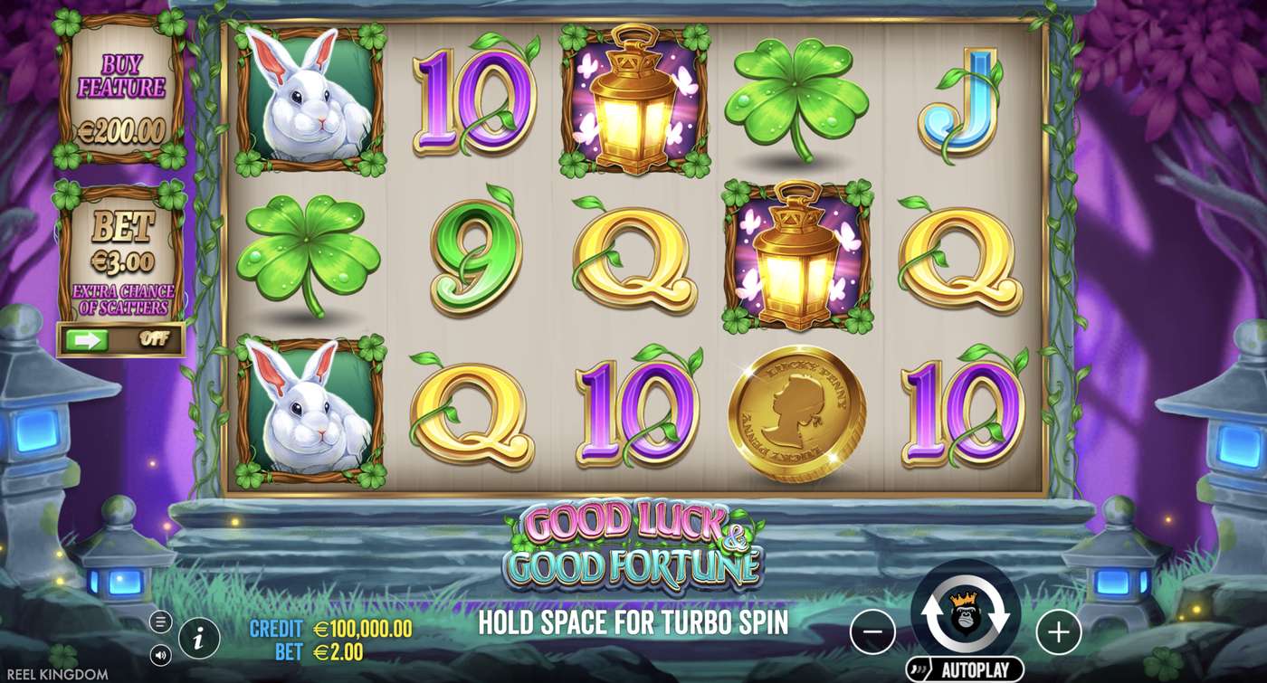 Good Luck & Good Fortune: image of main menu