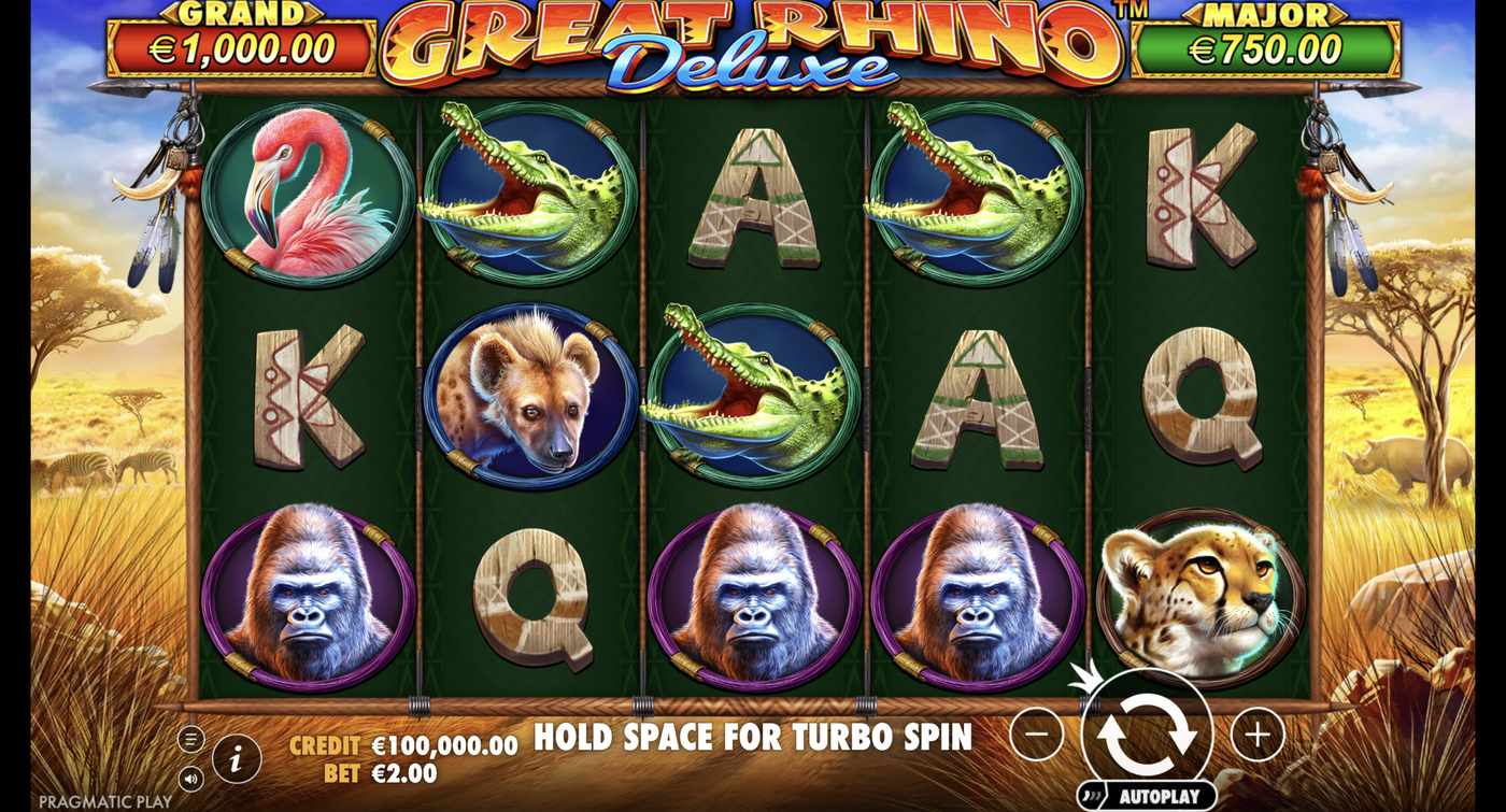 Great Rhino Deluxe: image of main menu