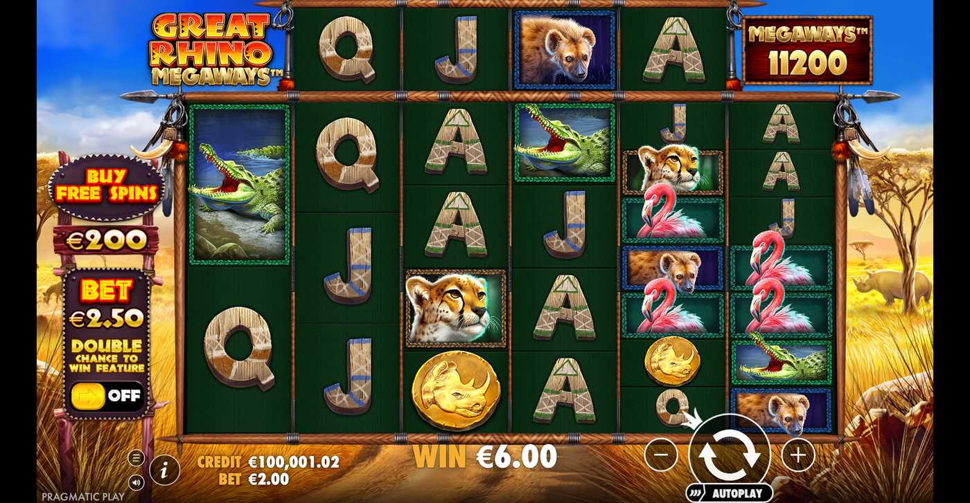 Great Rhino Megaways: image of winning