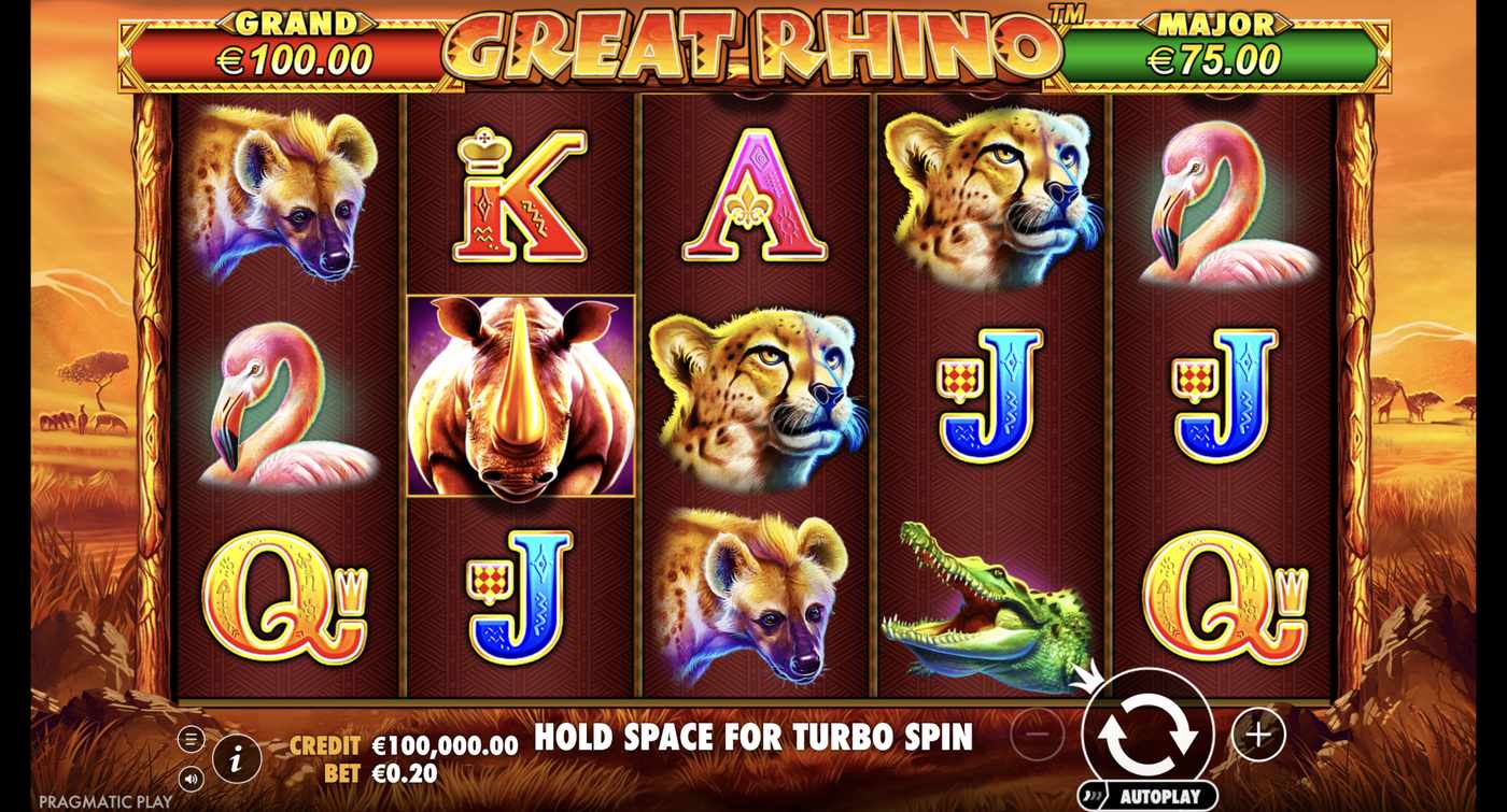 Great Rhino: image of main menu