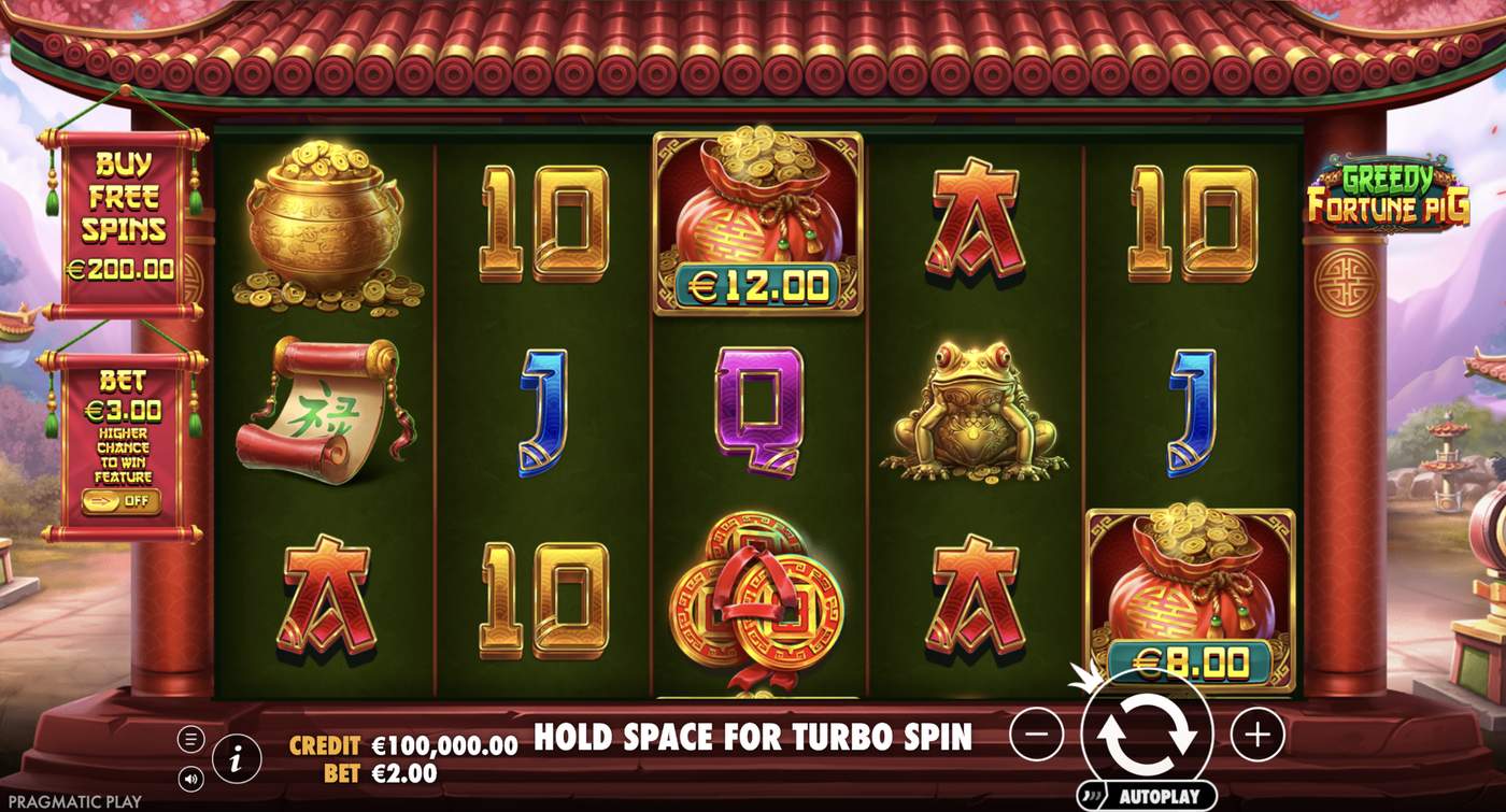 Greedy Fortune Pig: image of main menu