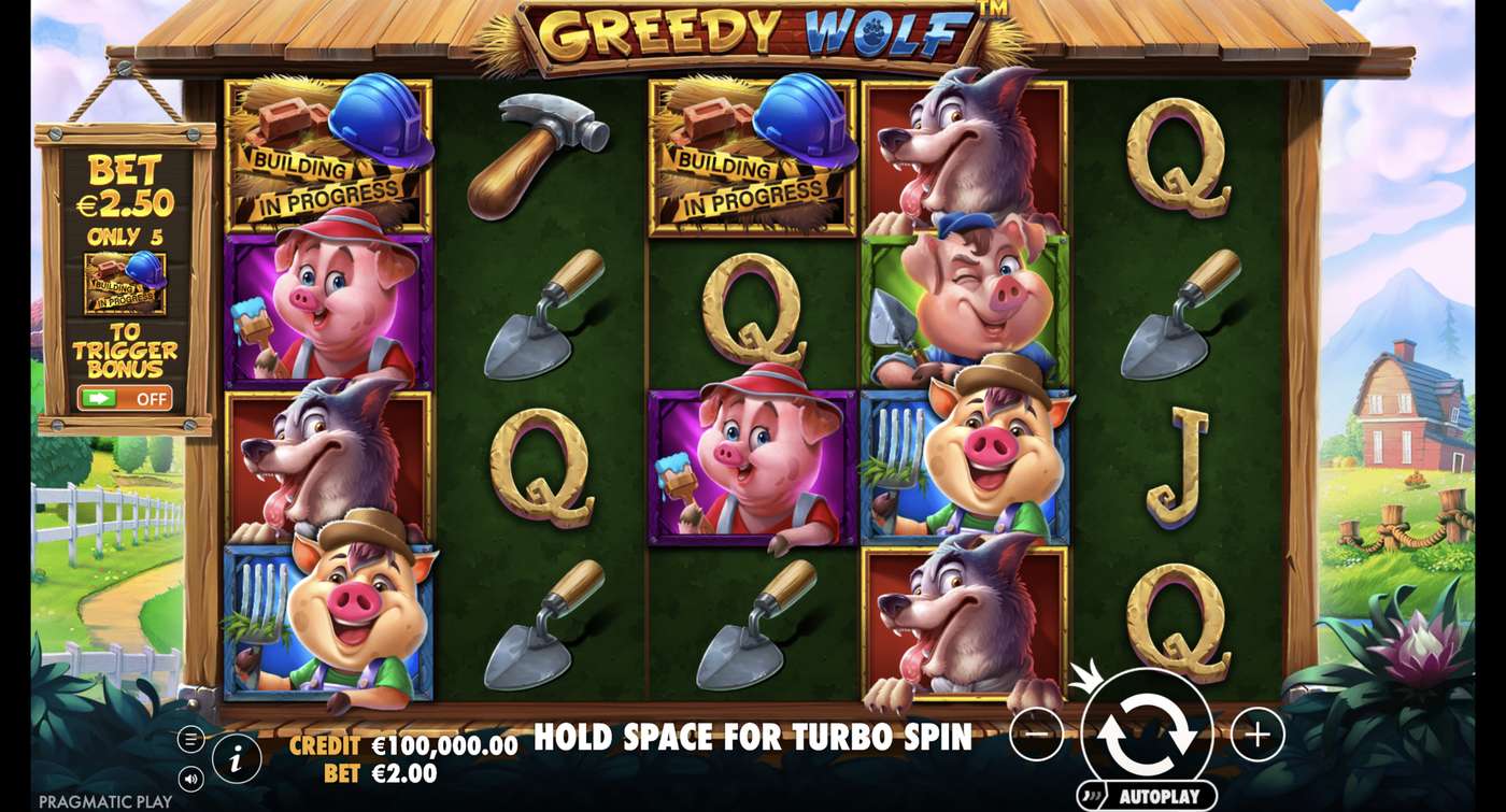 Greedy Wolf: image of main menu