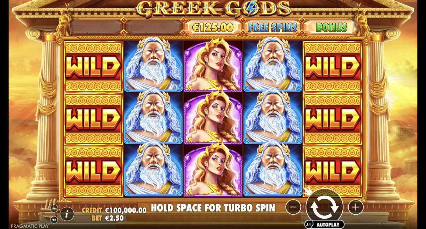 Greek Gods: image of main menu
