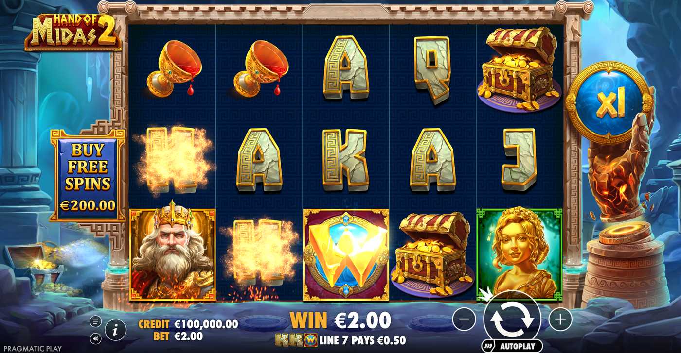 Hand of Midas 2: image of winning