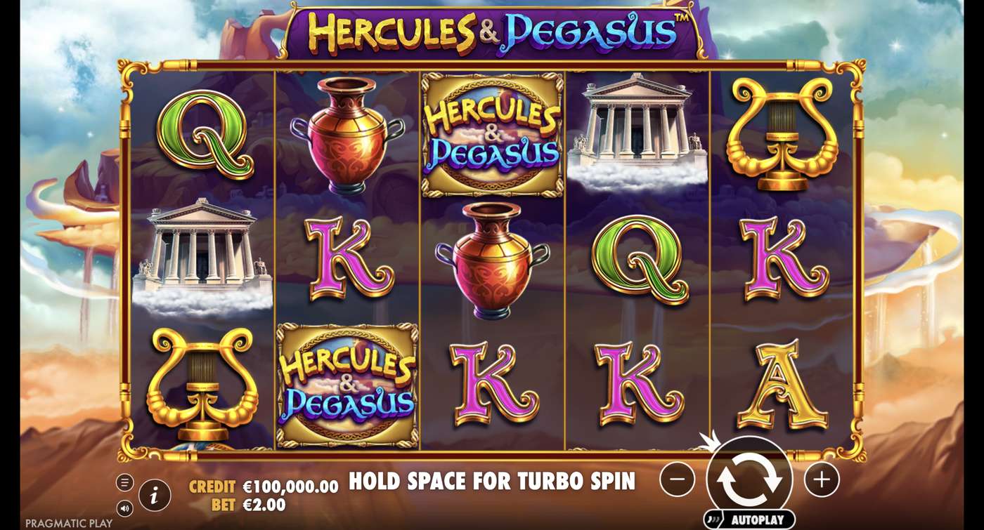 Hercules and Pegasus: image of main menu