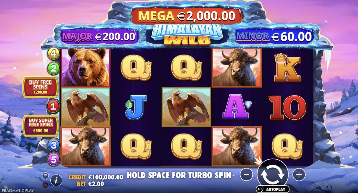 Himalayan Wild: image of main menu