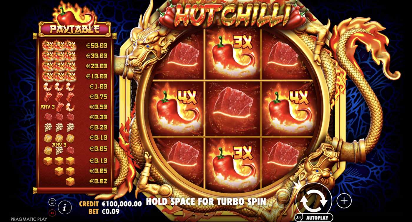 Hot Chilli: image of main menu