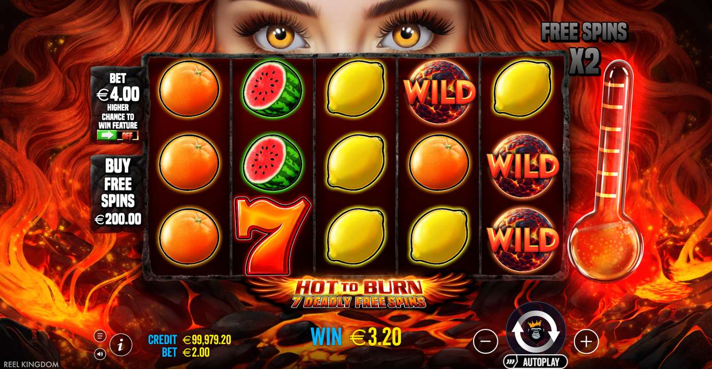 Hot to Burn - 7 Deadly Free Spins: image of winning