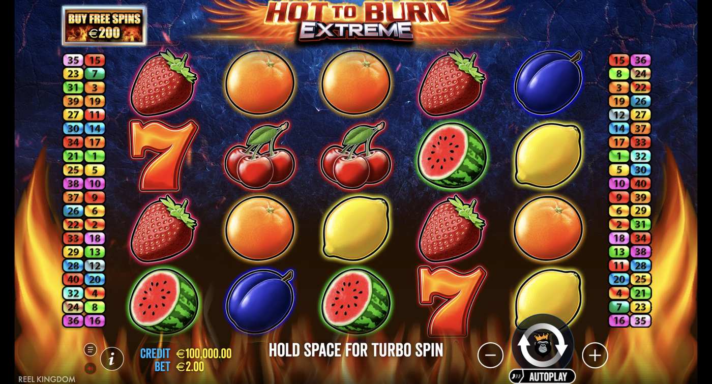 Hot to Burn Extreme: image of main menu