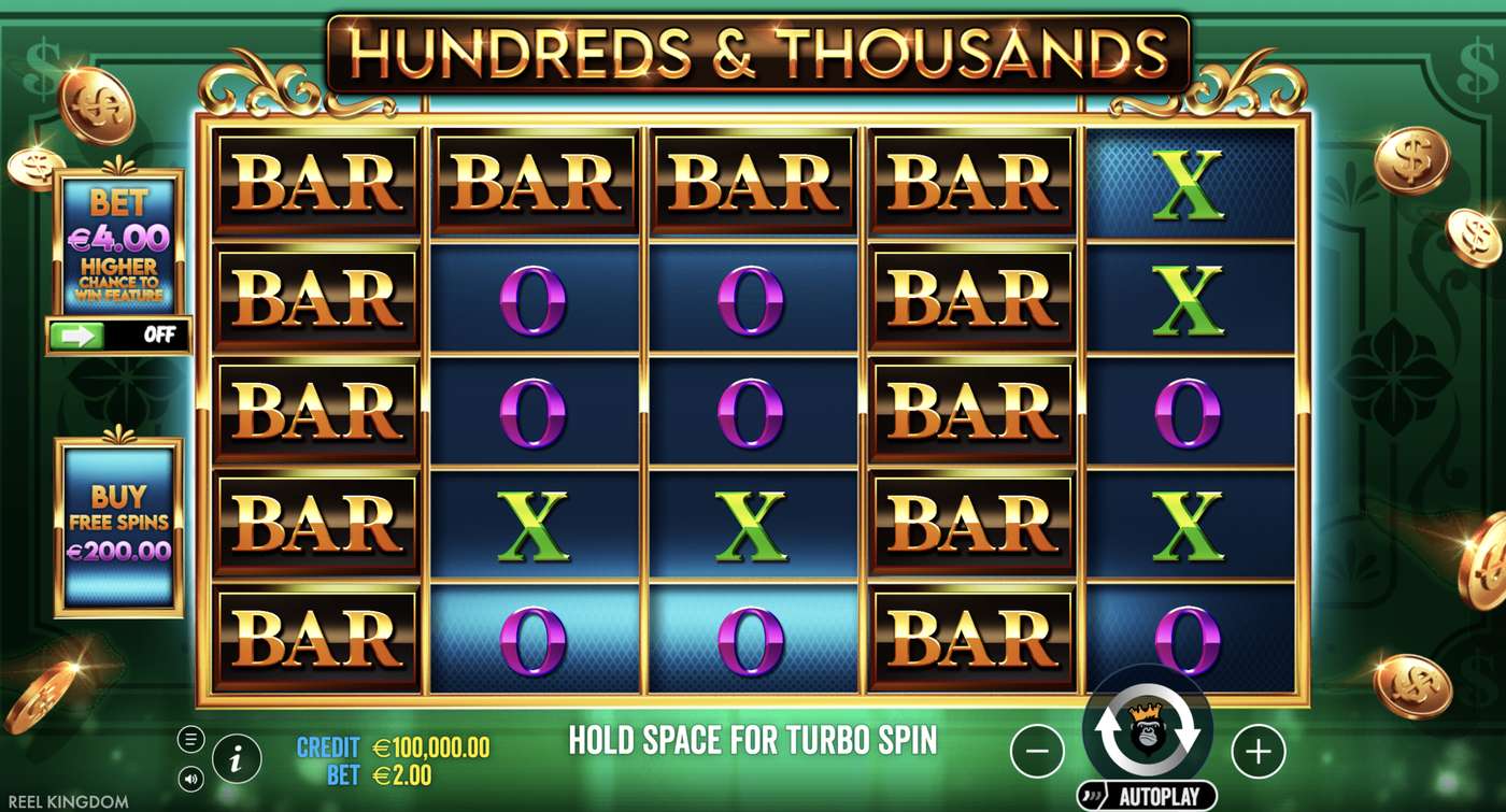 Hundreds and Thousands: image of main menu