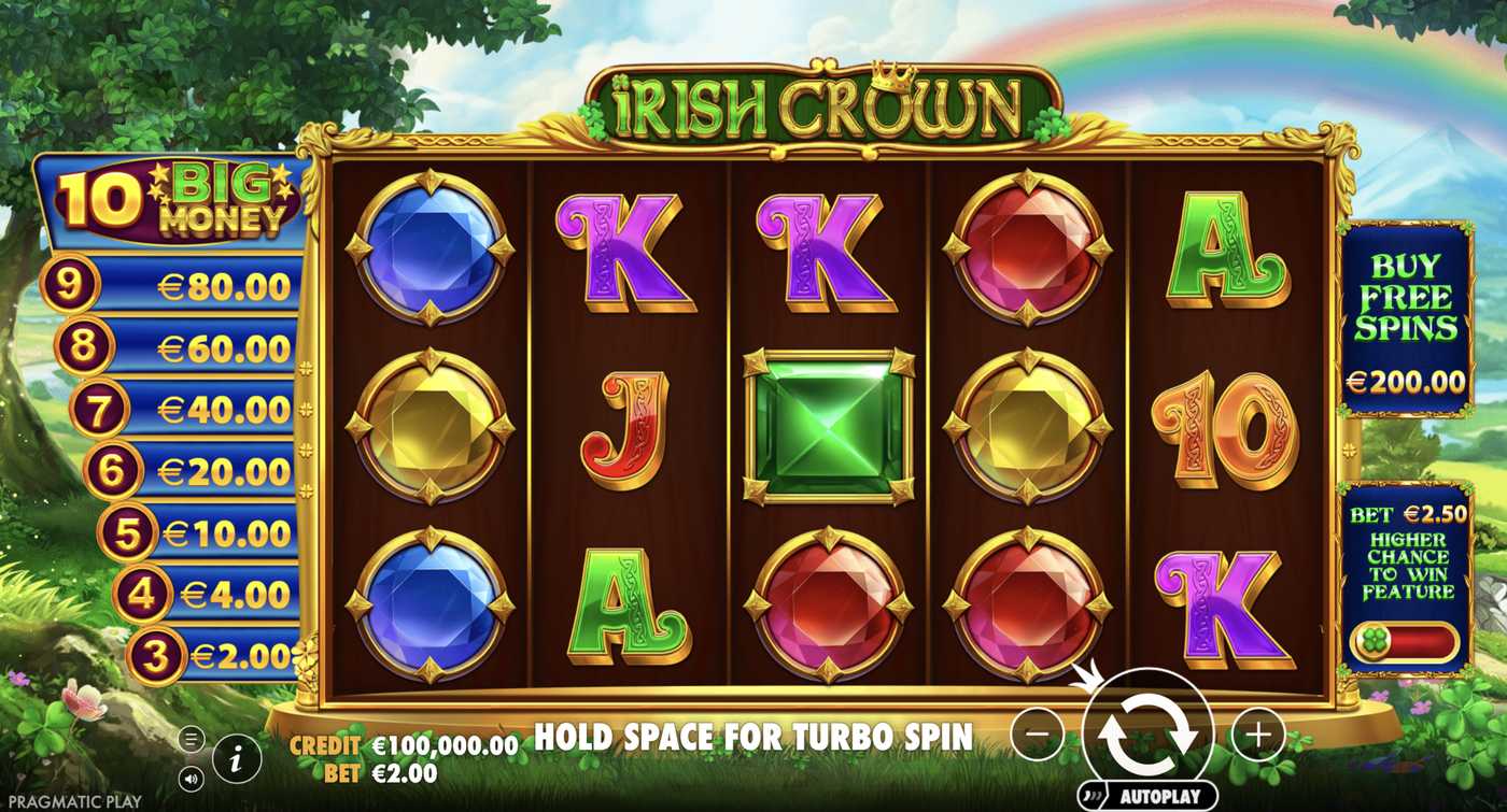 Irish Crown: image of main menu