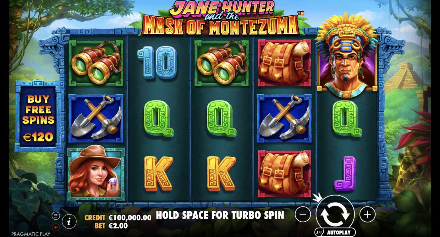 Jane Hunter and the Mask of Montezuma: image of main menu