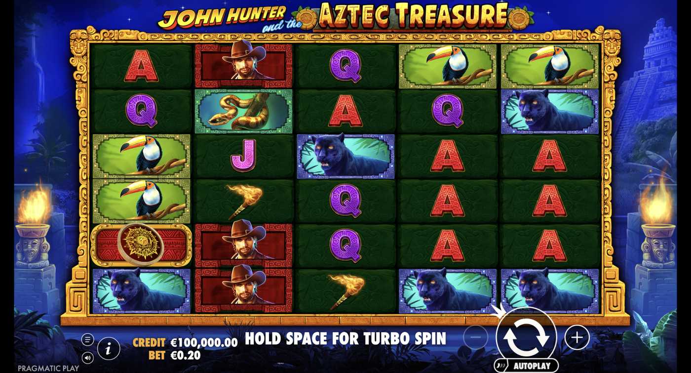 John Hunter and the Aztec Treasure: image of main menu