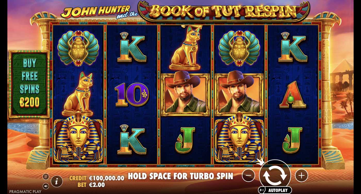 John Hunter and the Book of Tut Respin: image of main menu
