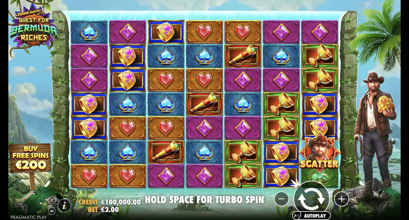 John Hunter and the Quest for Bermuda Riches: image of main menu