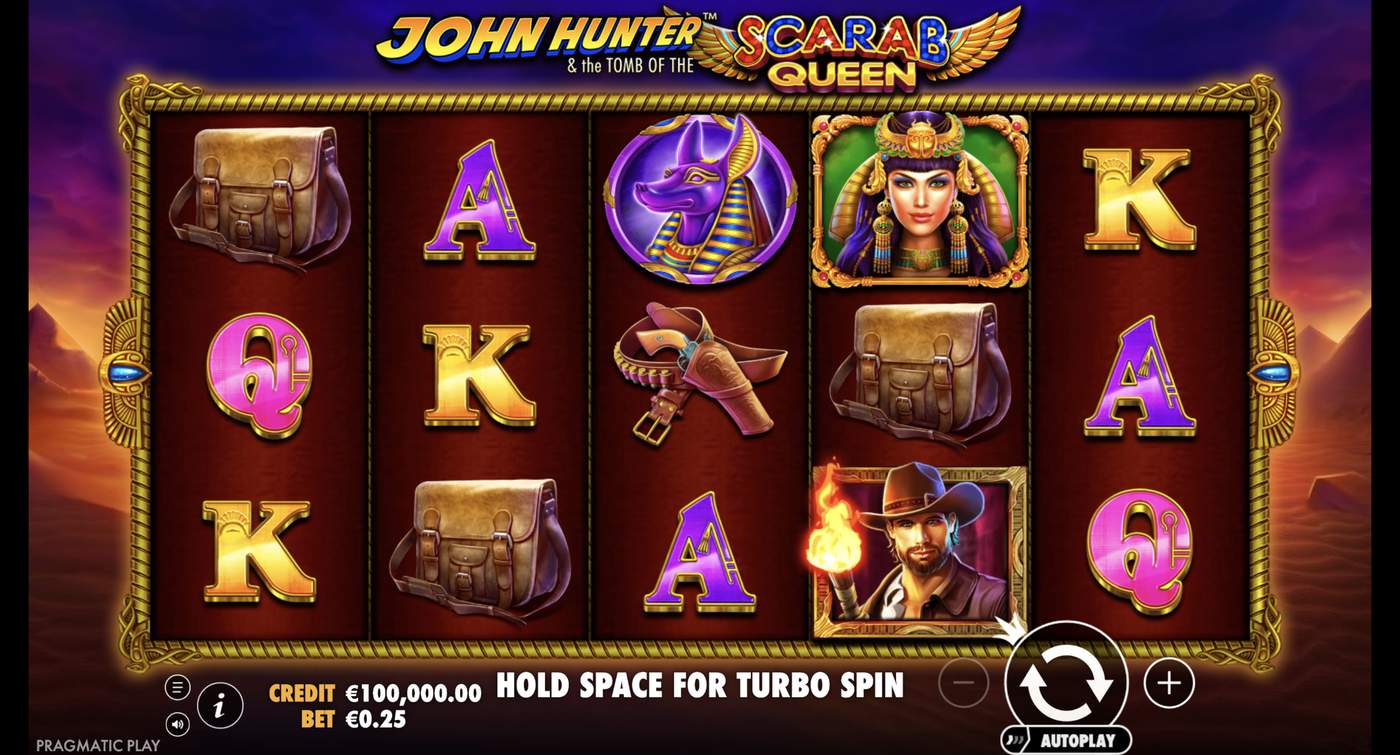 John Hunter and the Tomb of the Scarab Queen: image of main menu