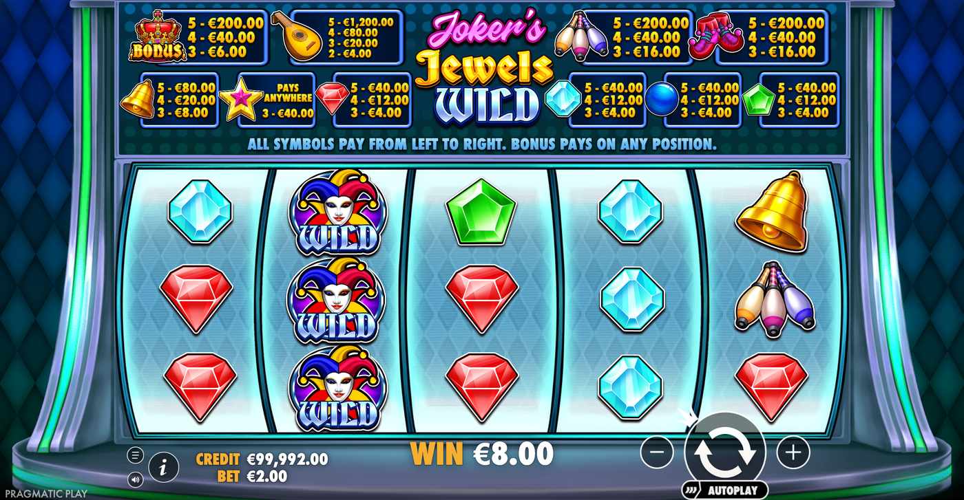 Joker's Jewels Wild: image of winning