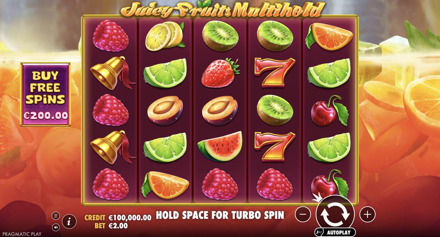 Juicy Fruits Multihold: image of main menu
