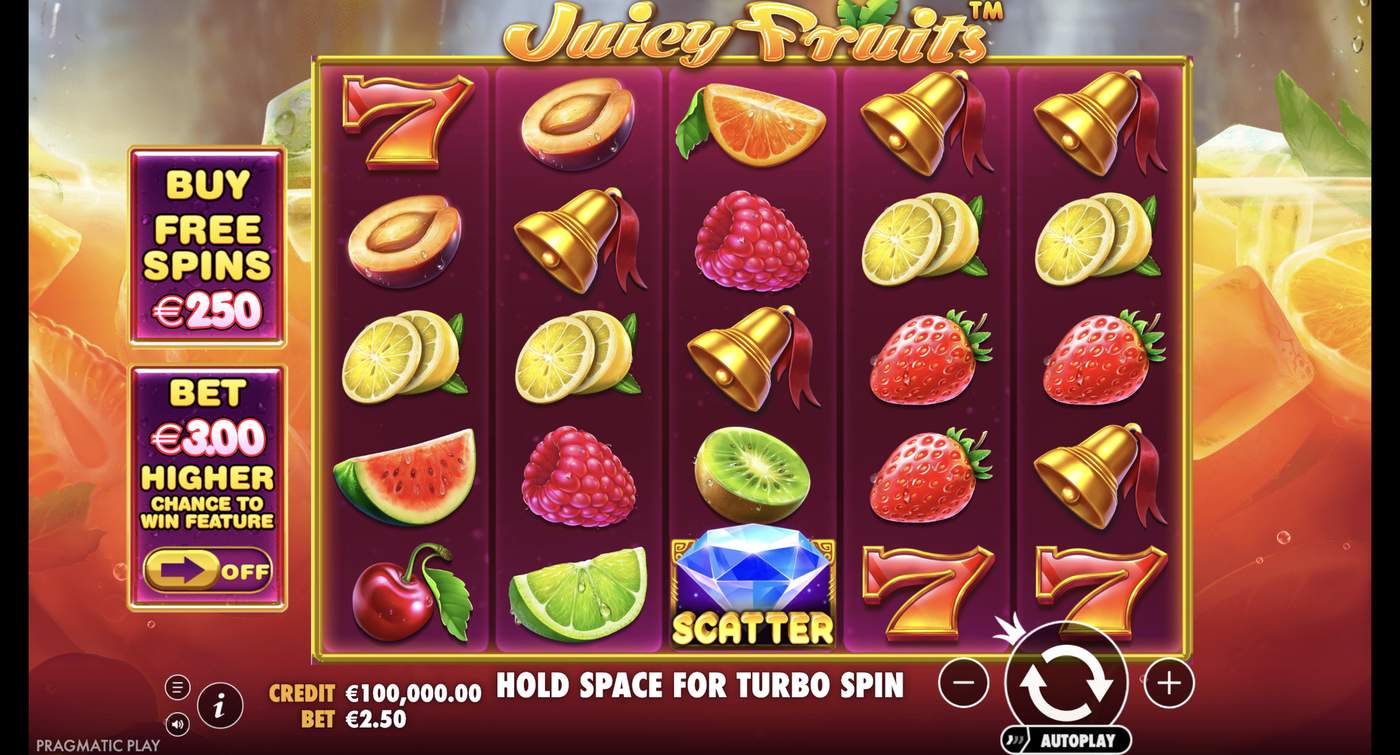 Juicy Fruits: image of main menu