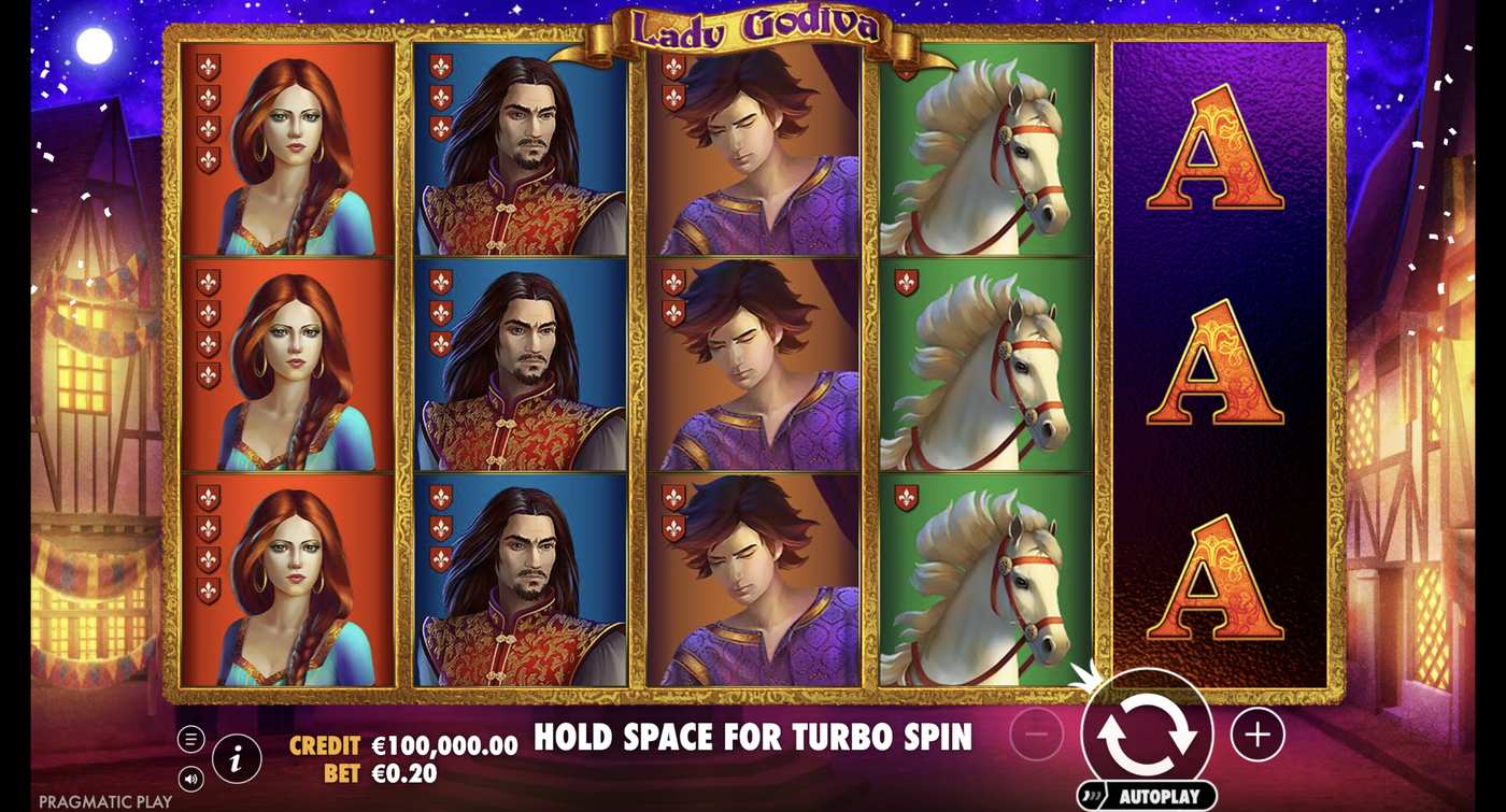 Lady Godiva: image of main menu