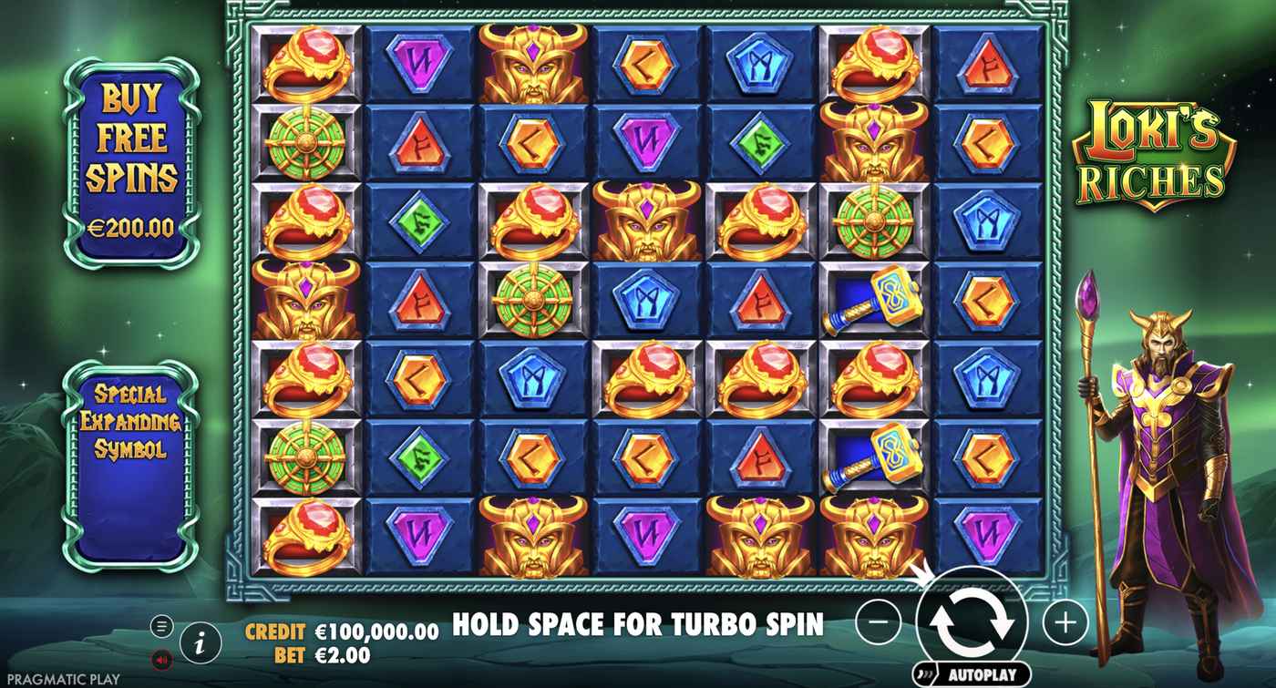 Loki's Riches: image of main menu